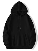 Customizable Men's Streetwear Hoodie - Black YOU DESIGN HERE Print