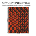 Cozy Red Black Geometric Pattern Blanket Warm