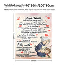 Soft Light Pink Blanket Grandma & Grandson with "A mi Nieto" Message