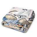 Cozy Blue Gnome Blanket Quick to Retain Heat