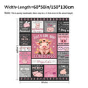 Pink Pig Cartoon Blanket Soft & Cozy Throw