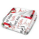 Cozy Sister Blanket with Red Roses Soft Lightweight