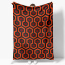 Cozy Red Black Geometric Pattern Blanket Warm
