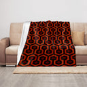 Cozy Red Black Geometric Pattern Blanket Warm