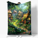Fairy Tale Forest Cottage Blanket Quick Heat Retention