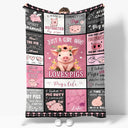 Pink Pig Cartoon Blanket Soft & Cozy Throw