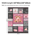 Pink Pig Cartoon Blanket Soft & Cozy Throw