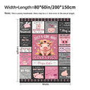 Pink Pig Cartoon Blanket Soft & Cozy Throw