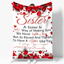 Cozy Sister Blanket with Red Roses Soft Lightweight