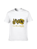 Men's Heavyweight Cotton Graphic T-Shirt Loose Fit Crew Neck