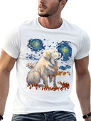 Mens Graphic T-Shirt 100 Cotton Heavyweight Cotton Loose