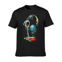 Black Loose Fit Cotton Custom T-Shirt for Men