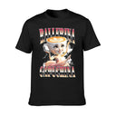 Mens T-Shirt Black & White Graphic Loose Fit