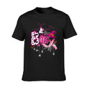 Mens Black & Pink Halloween T-Shirt Casual Streetwear