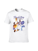 Men’s Graphic Cotton T-Shirt Purple Rain Album Art