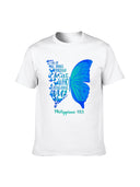 Mens Graphic T-Shirt Blue Butterfly