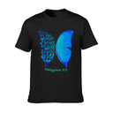 Mens Graphic T-Shirt Blue Butterfly