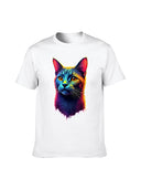 Men's Graphic T-Shirt Rainbow Cat Print