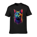 Men's Graphic T-Shirt Rainbow Cat Print
