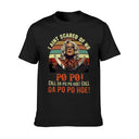 Men’s Cotton Graphic T-Shirt Black Loose Fit Street Style