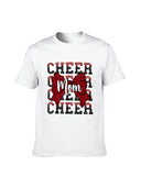 Men's 100% Cotton Graphic T-Shirt with White Cheer Mom Design