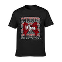 Men's 100% Cotton Graphic T-Shirt with White Cheer Mom Design