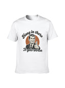 Mens Cotton Graphic T-Shirt Black & White Print
