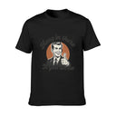 Mens Cotton Graphic T-Shirt Black & White Print