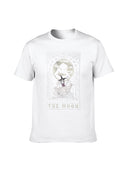 Men’s Cotton Graphic T-Shirt Black The Moon Tarot Design