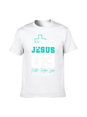 Men's 100% Cotton Graphic T-Shirt Black with White Design