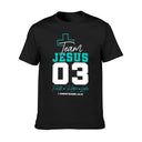 Men's 100% Cotton Graphic T-Shirt Black with White Design