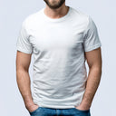 100% Cotton Custom White T-Shirt for Men – Add Your Design, Logo or Photo – Classic Fit